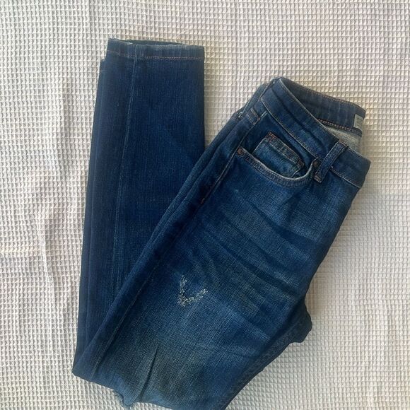 Topshop Motto Lucas Skinny Distressed Ripped Women's Jeans size 25 - Picture 3 of 10